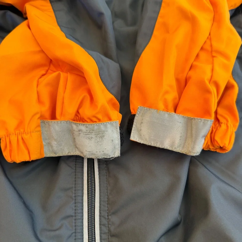 Vintage Nike Windbreaker Jacket Men's L Gray Orange Y2K Lightweight Gorpcore